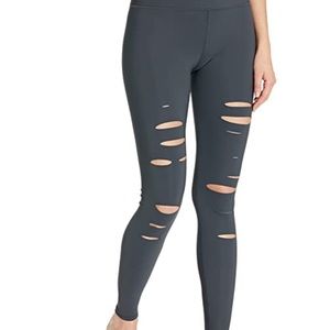 Alo high waisted ripped warrior leggings